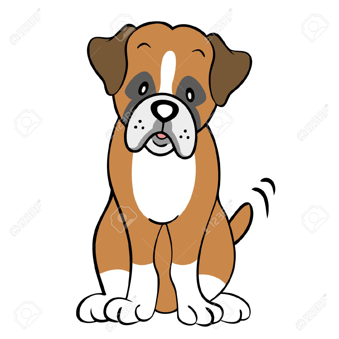 Boxer dog clip art.