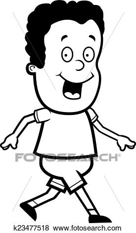 Boy Walking Clip Art.