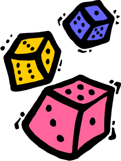 Kids With Dice Clipart.