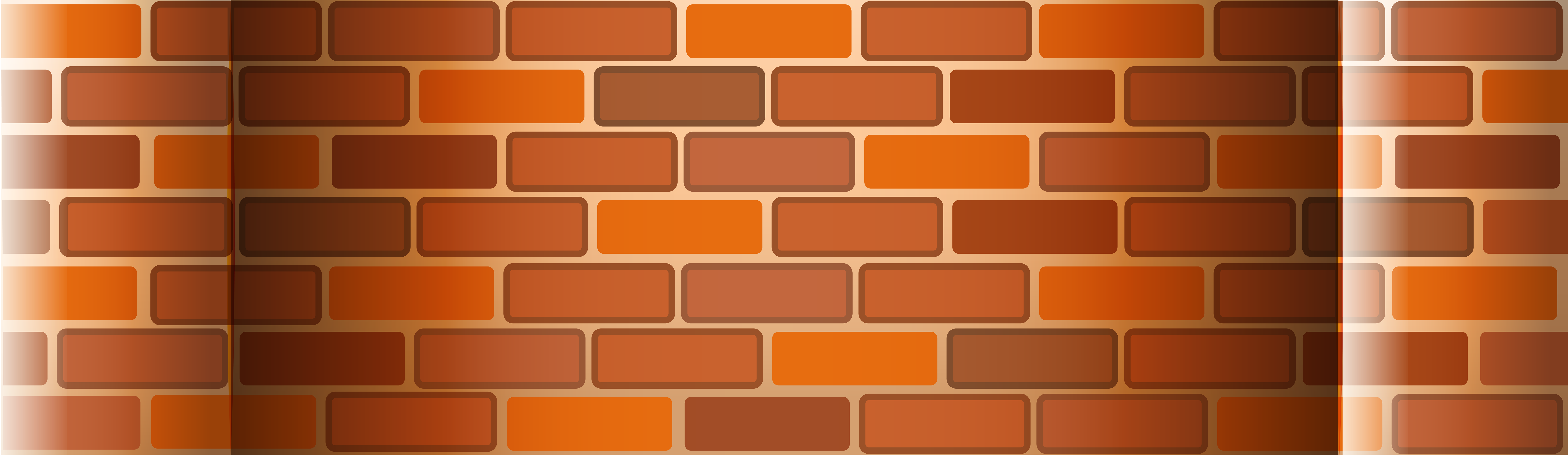 Brick Wall Fence Transparent PNG Clip Art.