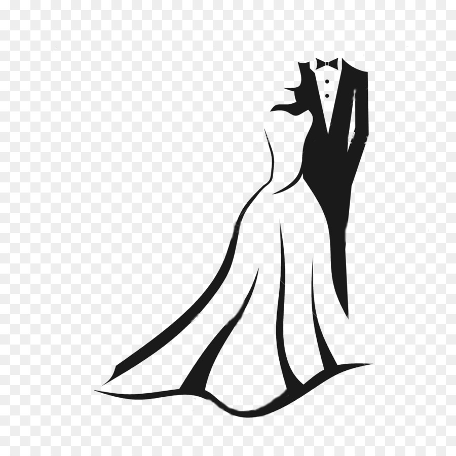 Free Bride And Groom Silhouette Clipart Black And White, Download.