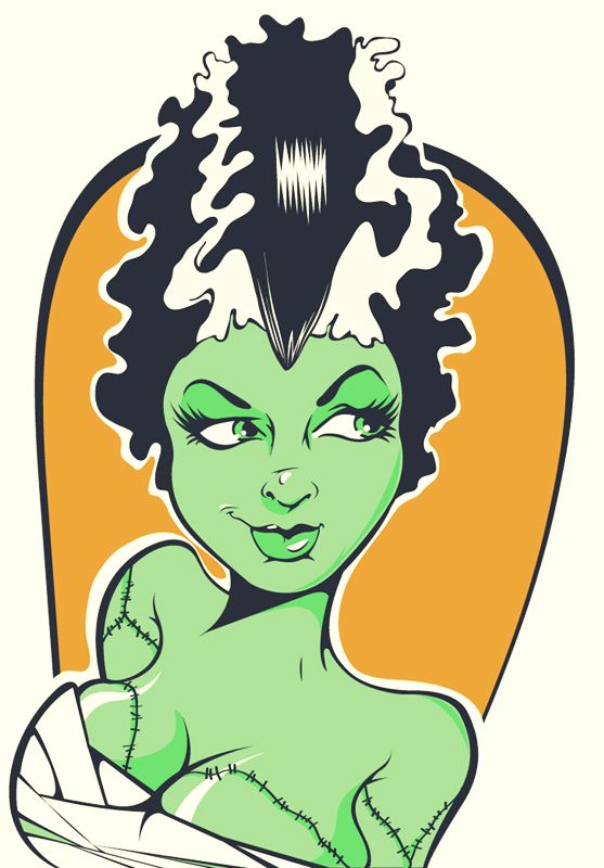 Frankenstein Cartoon Face Clipart.