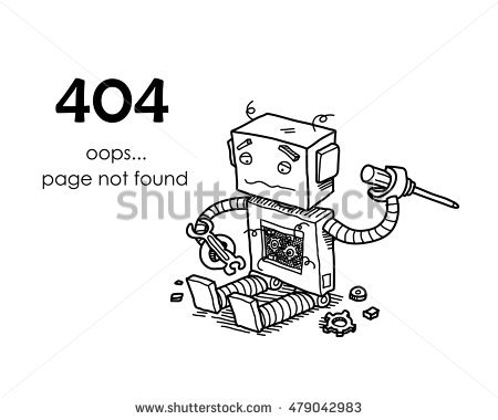 Broken Robot Hand Drawn Vector Doodle Stock Vector 478917859.