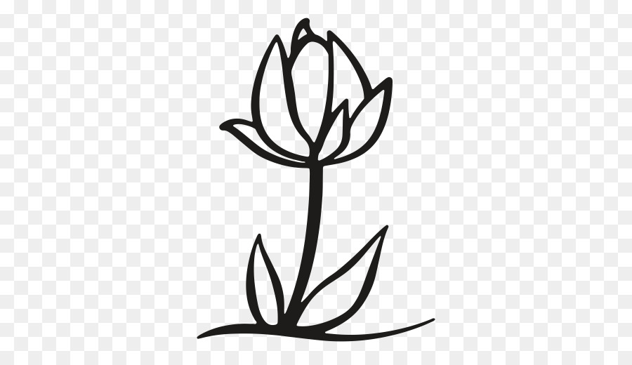 Black And White Flower clipart.