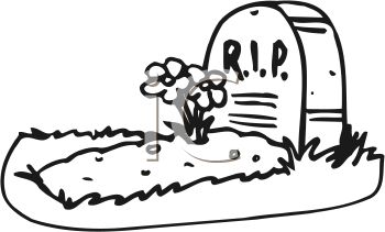 Free clipart animated for a grave.