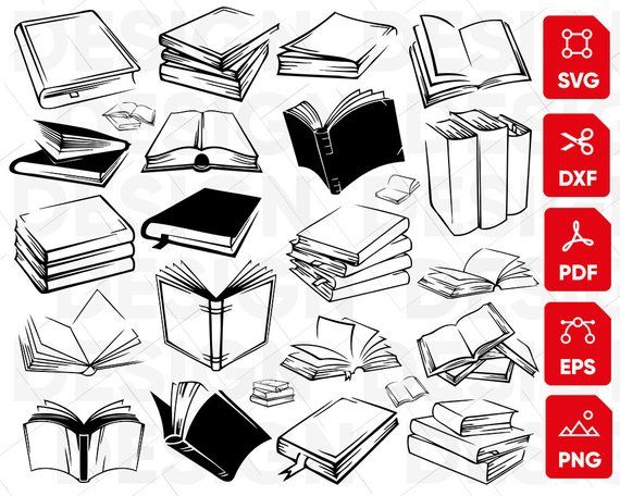 Open book svg, book svg bundle, book clipart, reading svg.