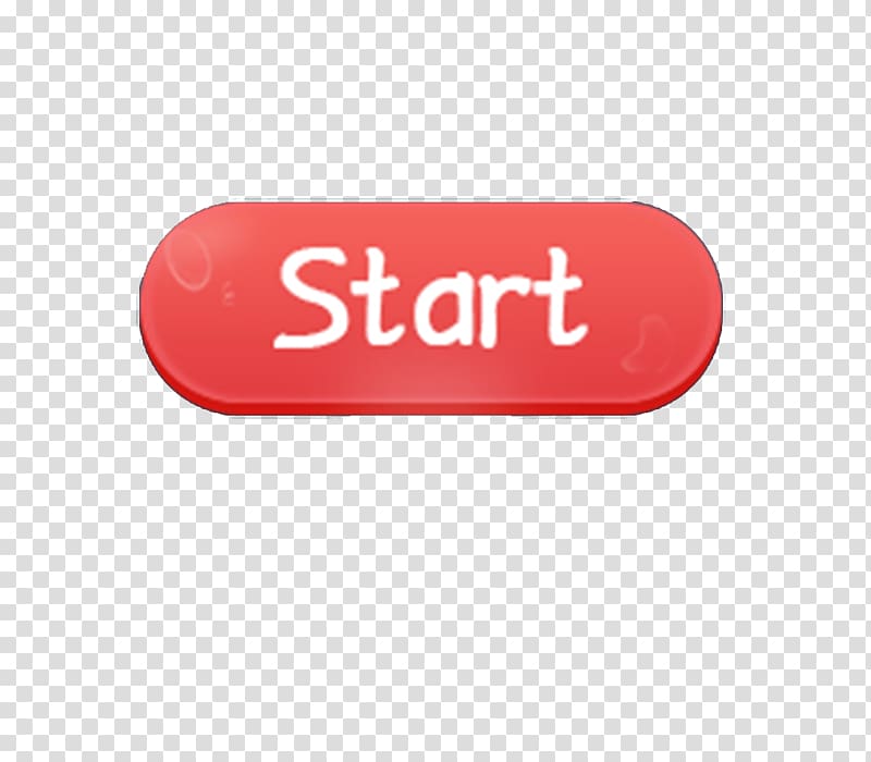 Red and white start button , Logo Brand Red Font, The Start.