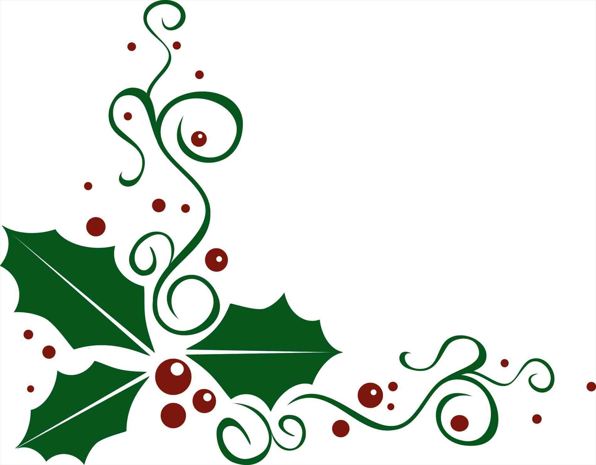 Christmas Holly And Ivy Clipart.