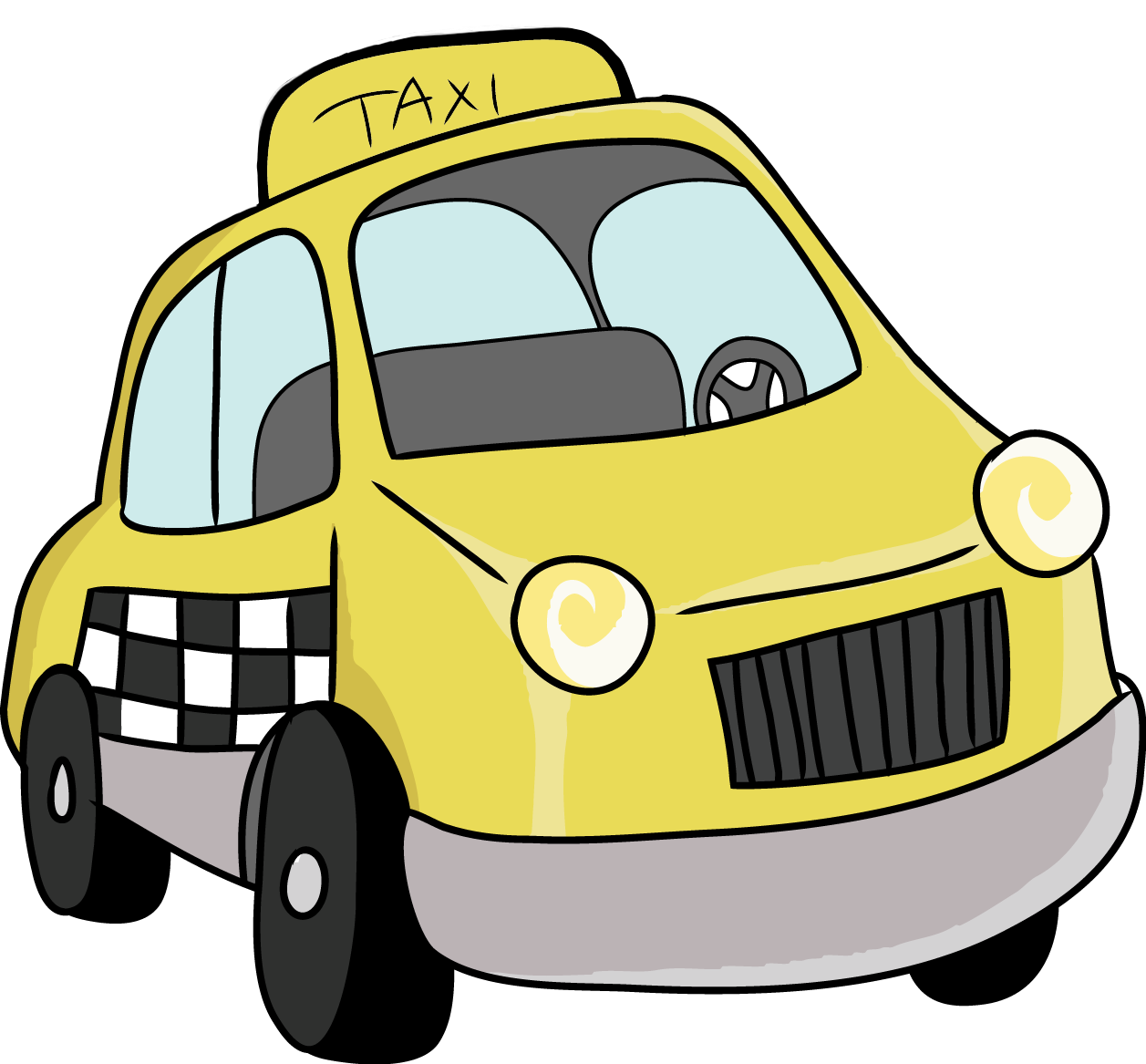 Taxi Clipart Black And White.