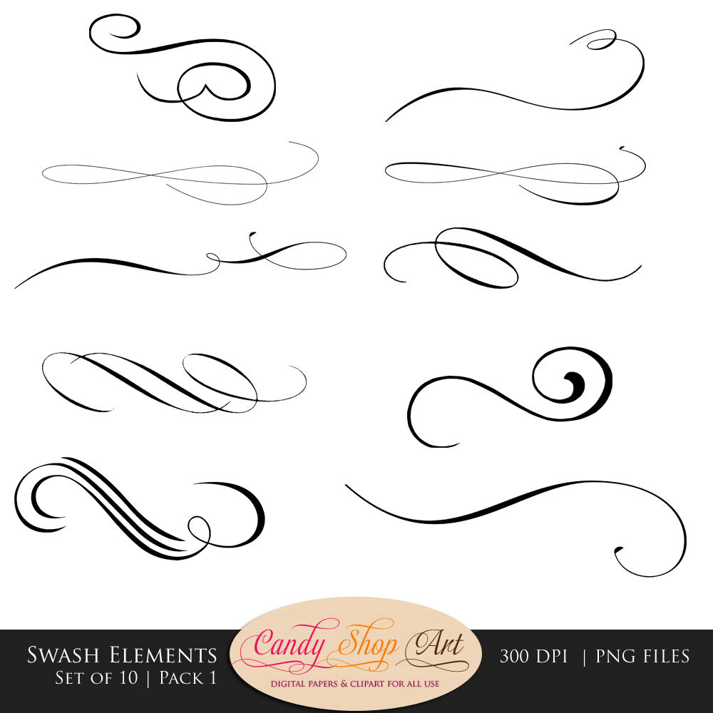 Calligraphic Clipart.