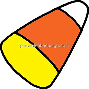 1/4 Sheet ~ Candy Corn Clip Art Birthday ~ Edible Cake/Cupcake.