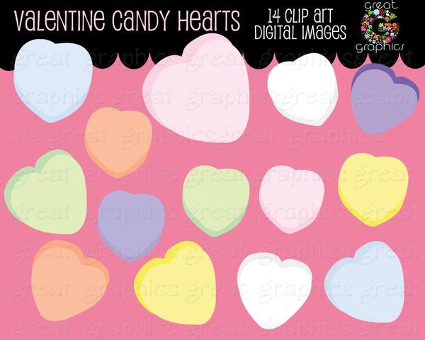 Valentine Clip Art Valentine Candy Heart Clipart Valentines Candy Clip Art  Digital Valentine Clip Art Instant Download.