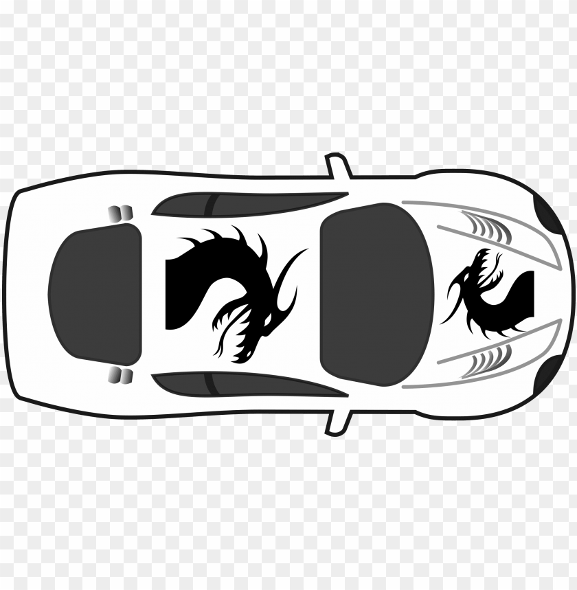 dragon paint job on car top view svg transparent.