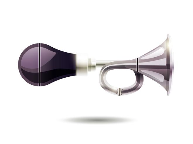 Car Horn Isolated Illustration.