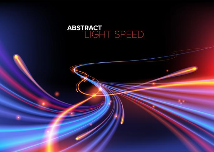 Abstract Light Trail in Vector.