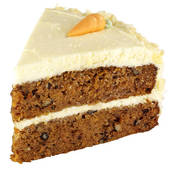 Stock Photography of Slice Of Carrot Cake On White u25786800.