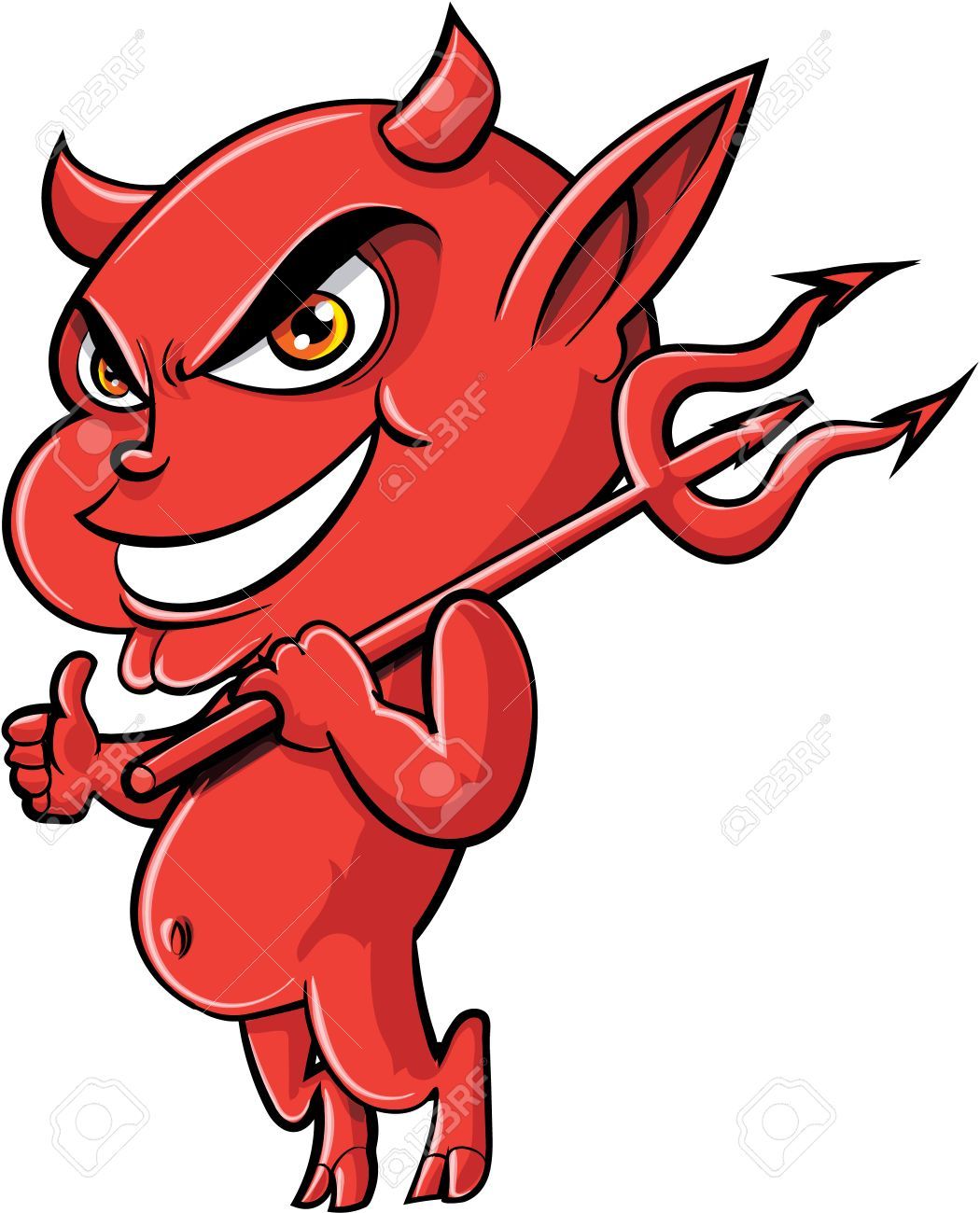 Cute Devil Girl Cartoon