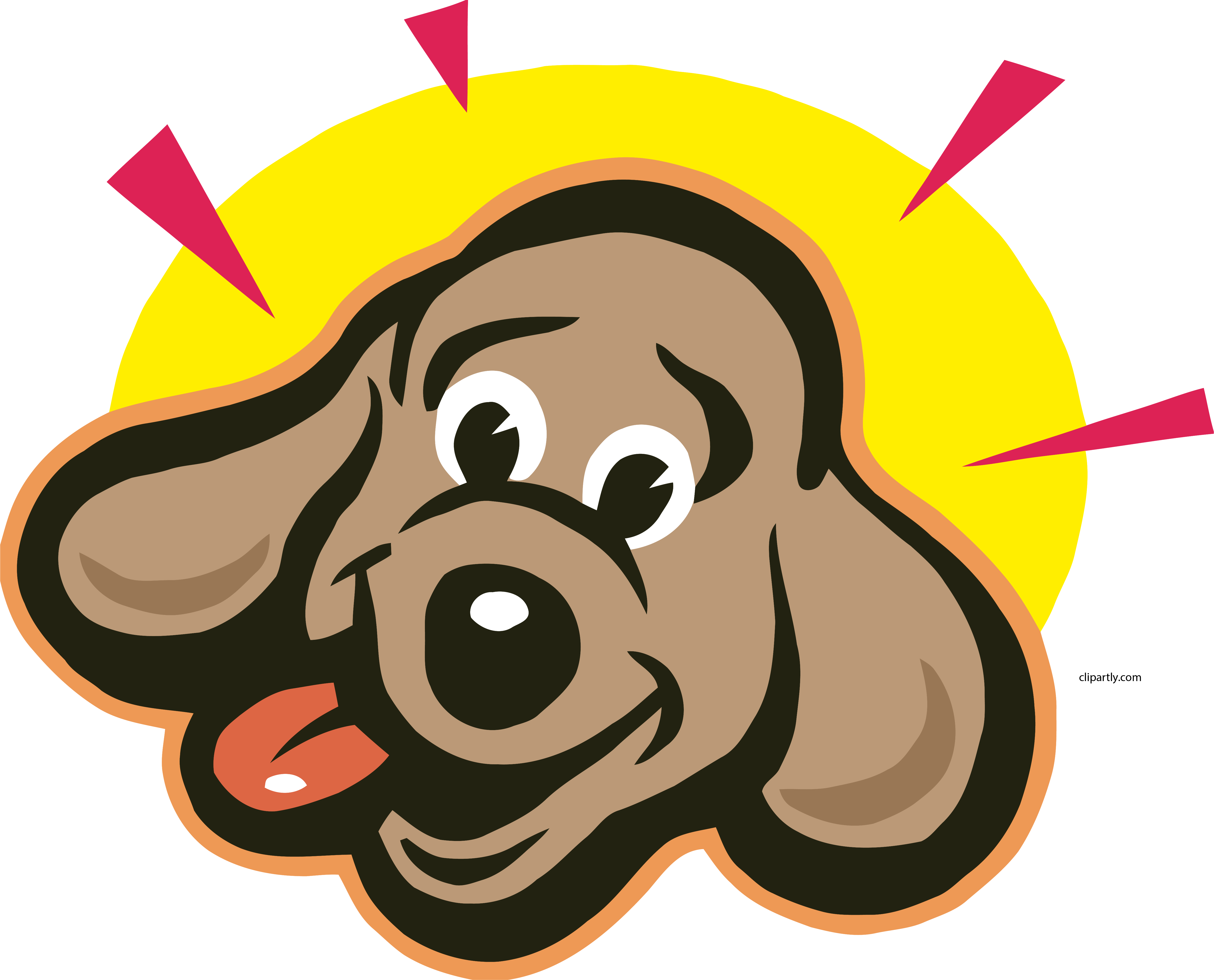 Bright Dog Face Clipart Png.