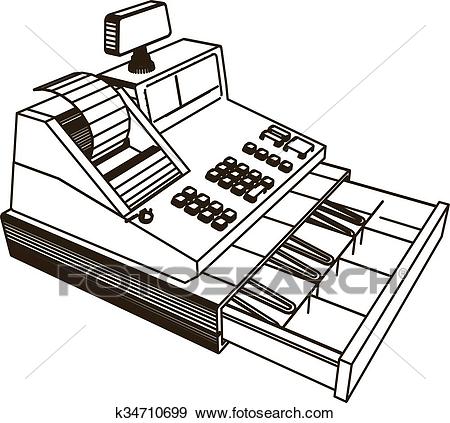 Cash register Clip Art.