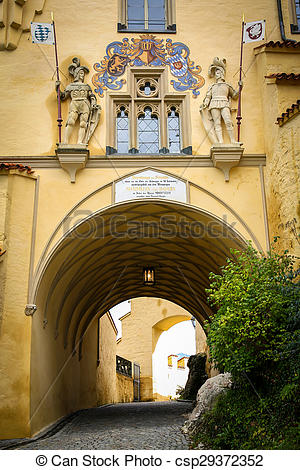 Stock Images of Hohenschwangau Castle in Baviera, Germany. Autumn.