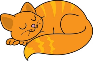 Sleeping Cat Clipart.