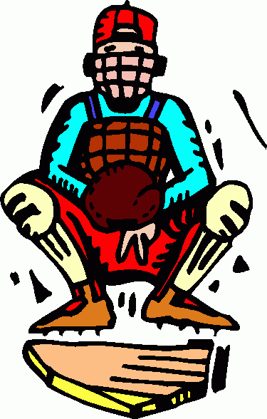 Baseball Catcher Clip Art.