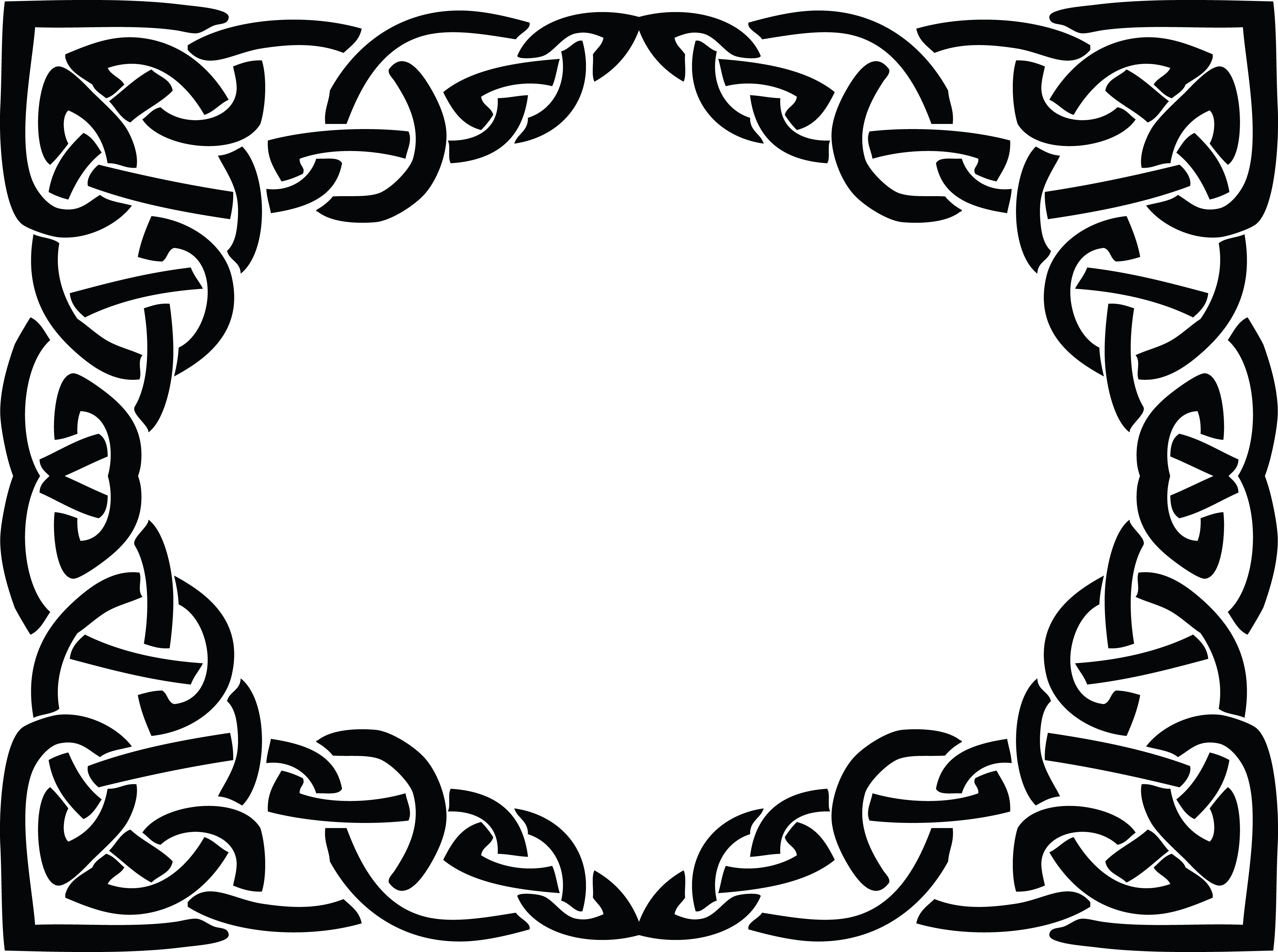 Free Clipart of a celtic rectangle frame border design element in.