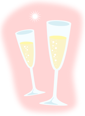 Champagne Cheers Clipart.