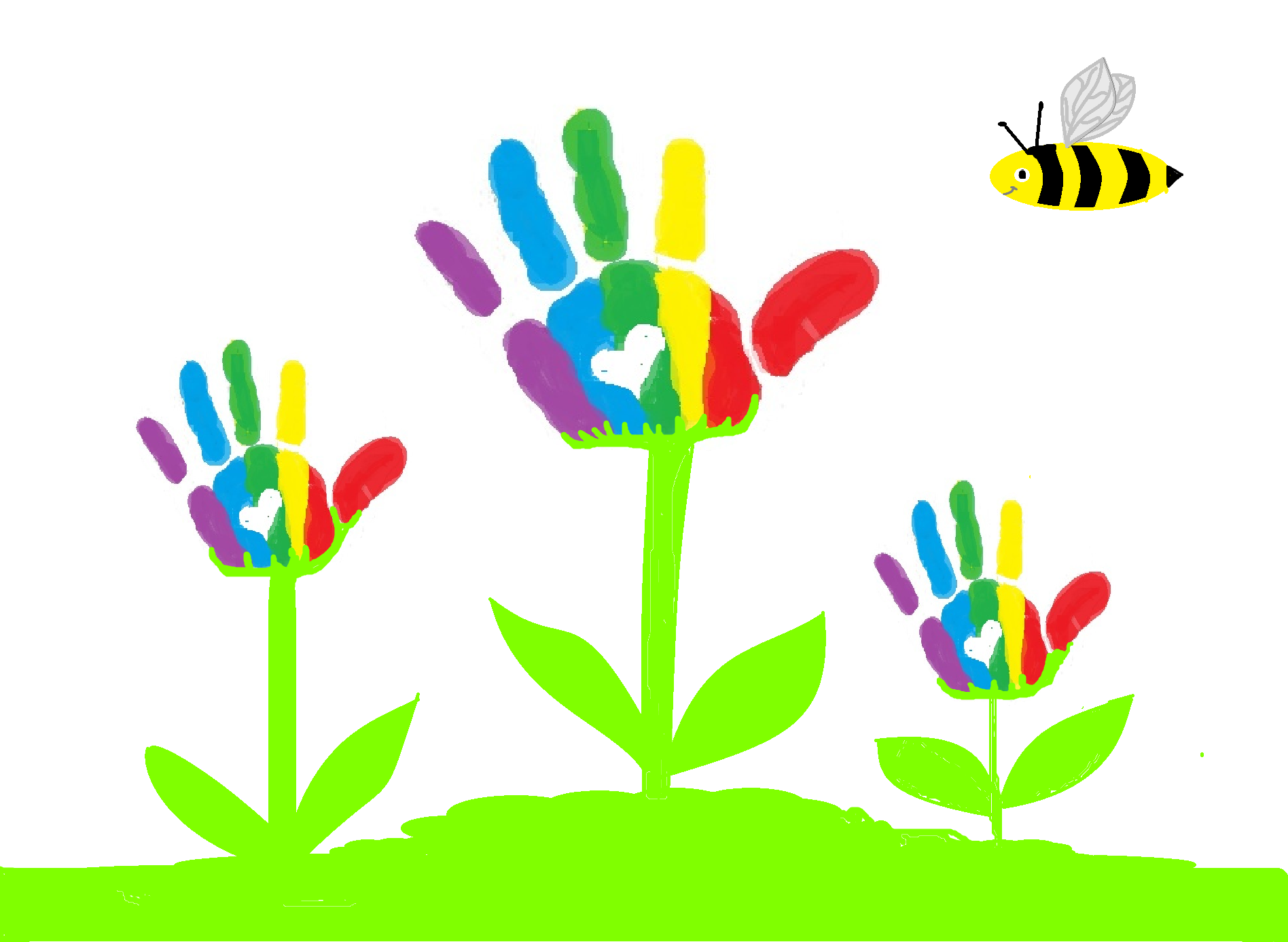 Child Handprint Clipart.