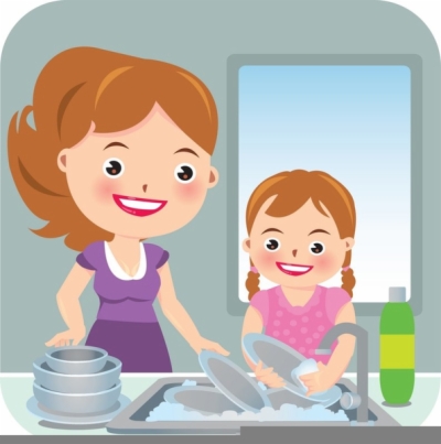 wash dishes , Free clipart download.