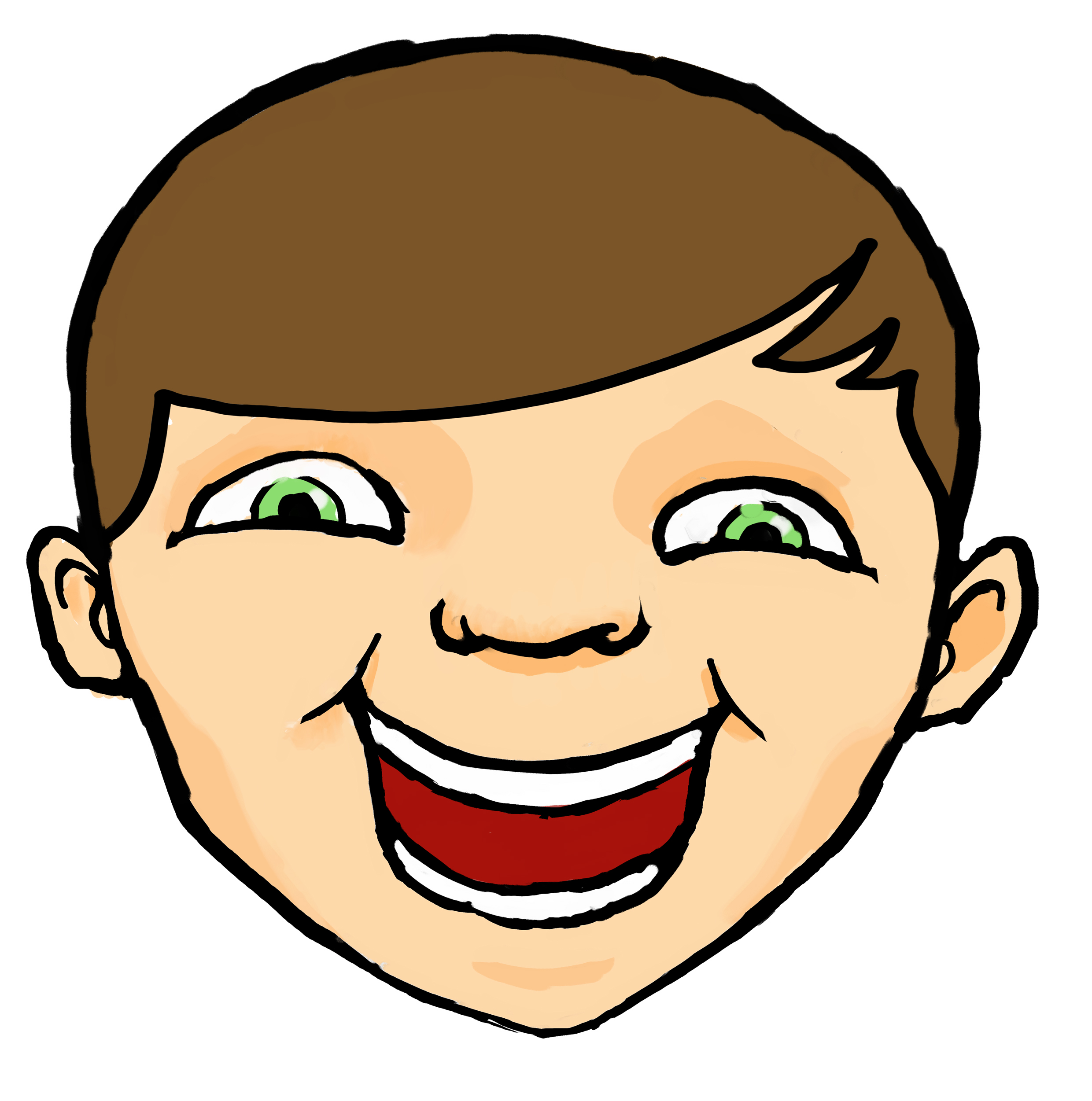 Happy Kids Face Clipart.