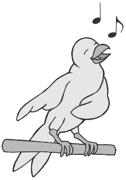 Singing bird clip art.