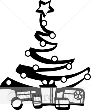 Black And White Christian Christmas Clipart.