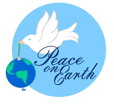 Christmas Peace Dove Clip Art.