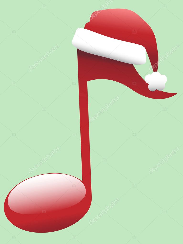 Clipart: christmas music notes.