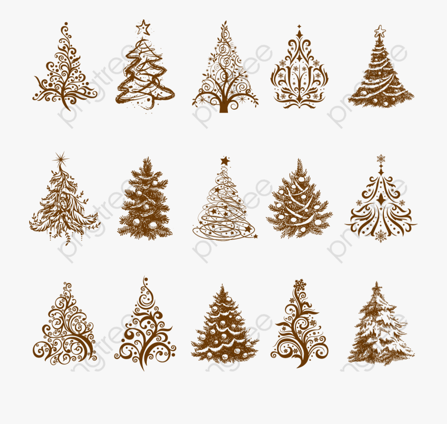 Clip Art Vintage Pine Tree Clipart.