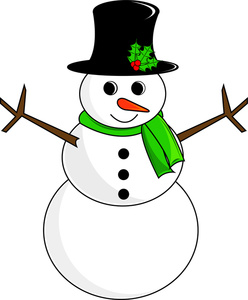 Free christmas snowman clipart.