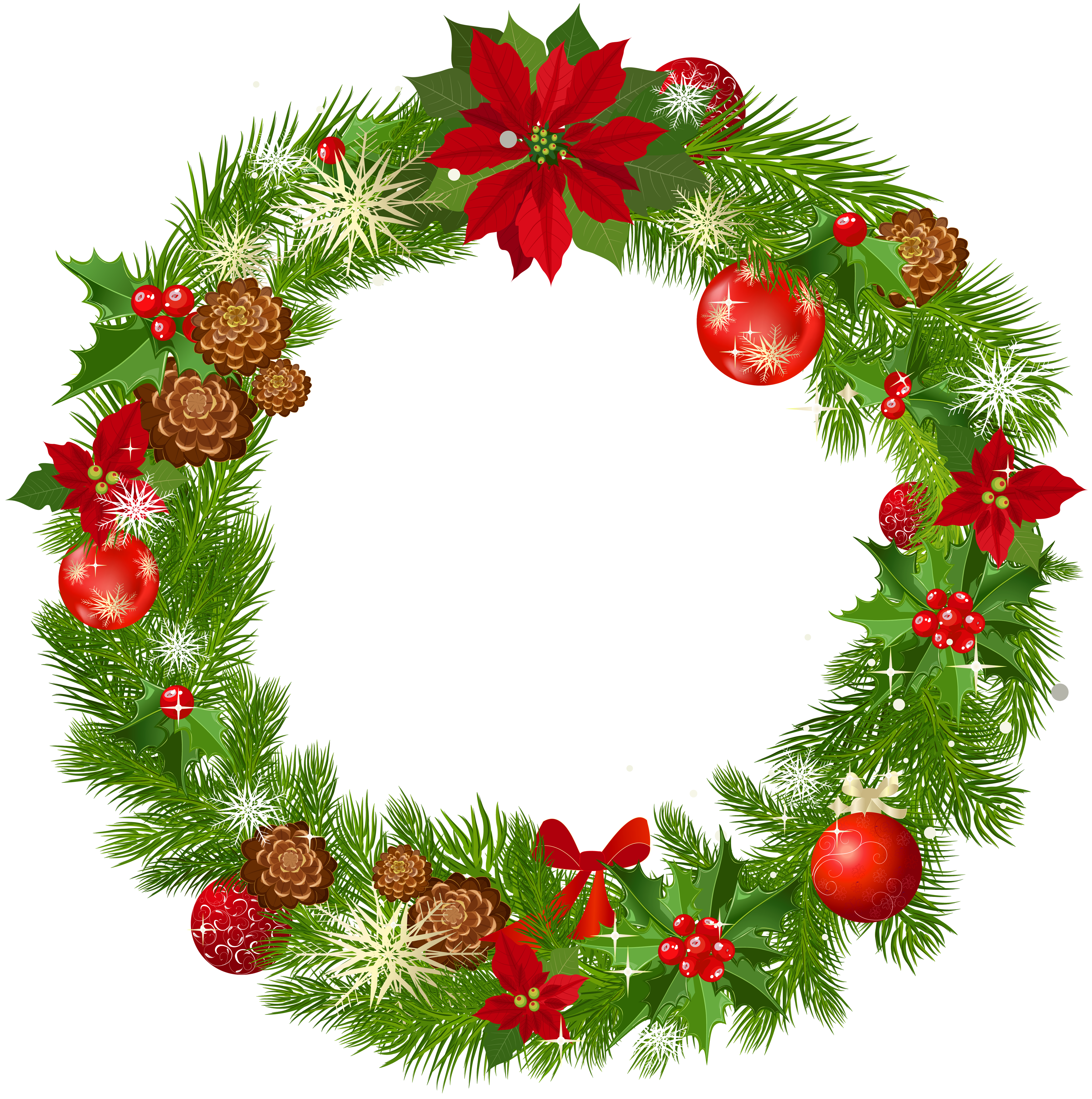 Christmas Wreath Border Clipart.