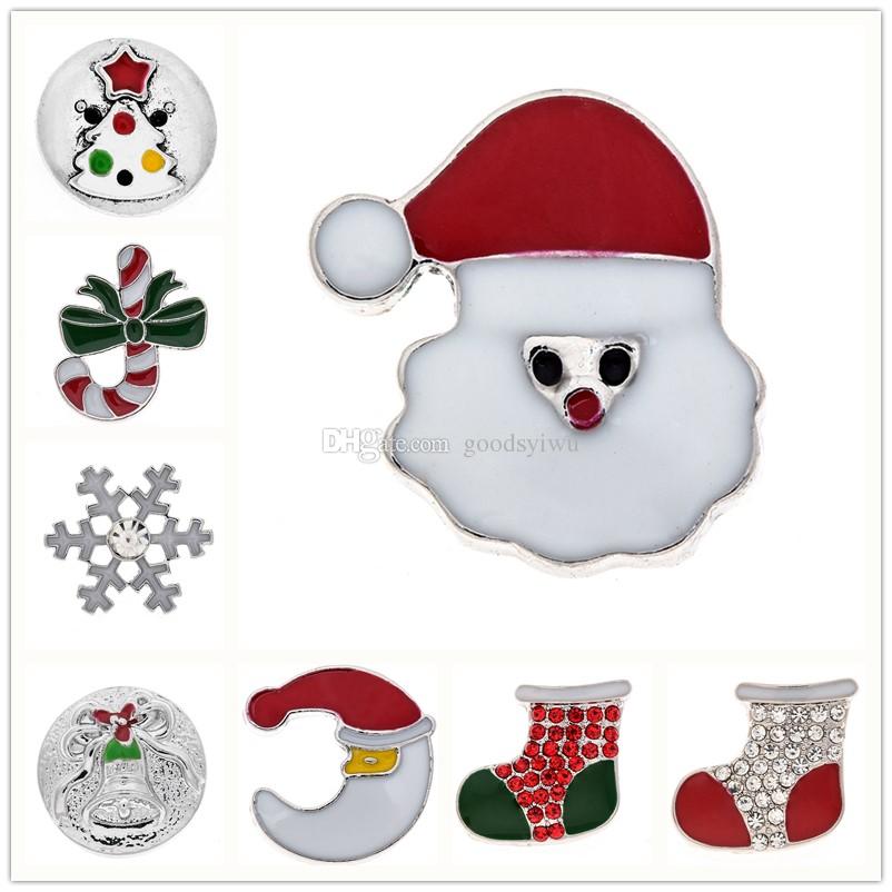 2017 Fashion Hq Noosa 18mm Xmas Snap Buttons Snowmen Stockings.