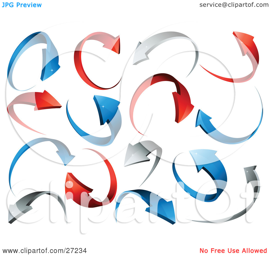 Clipart Illustration of a Background Of Red, Gray And Blue.