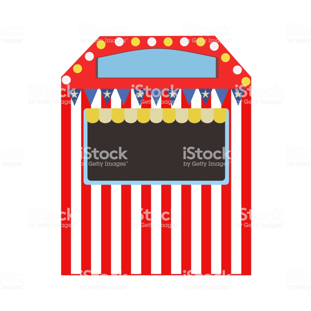 Circus Ticket Booth Stock Illustration.