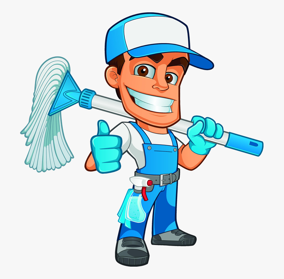 Cleaning Clipart Worker.