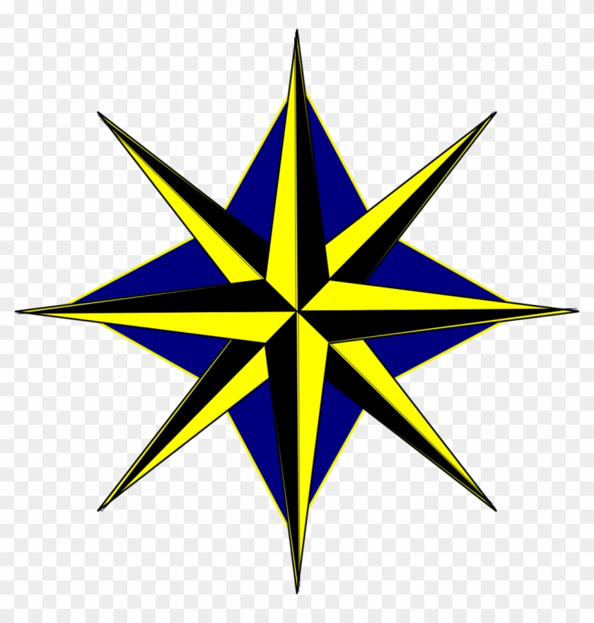 Clip Art Compass Rose Photo Medium Size.