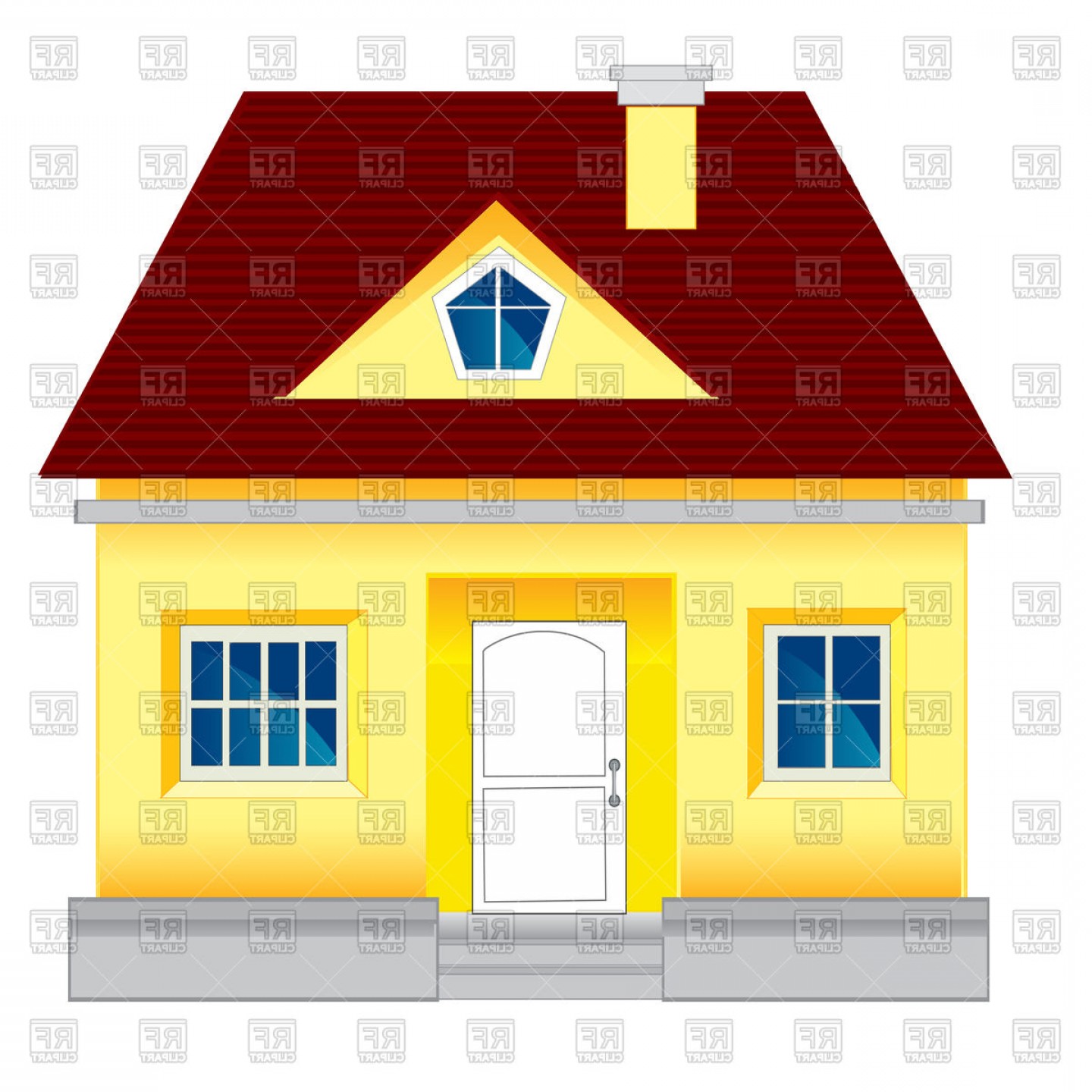 Small Lodge Country House Vector Clipart.