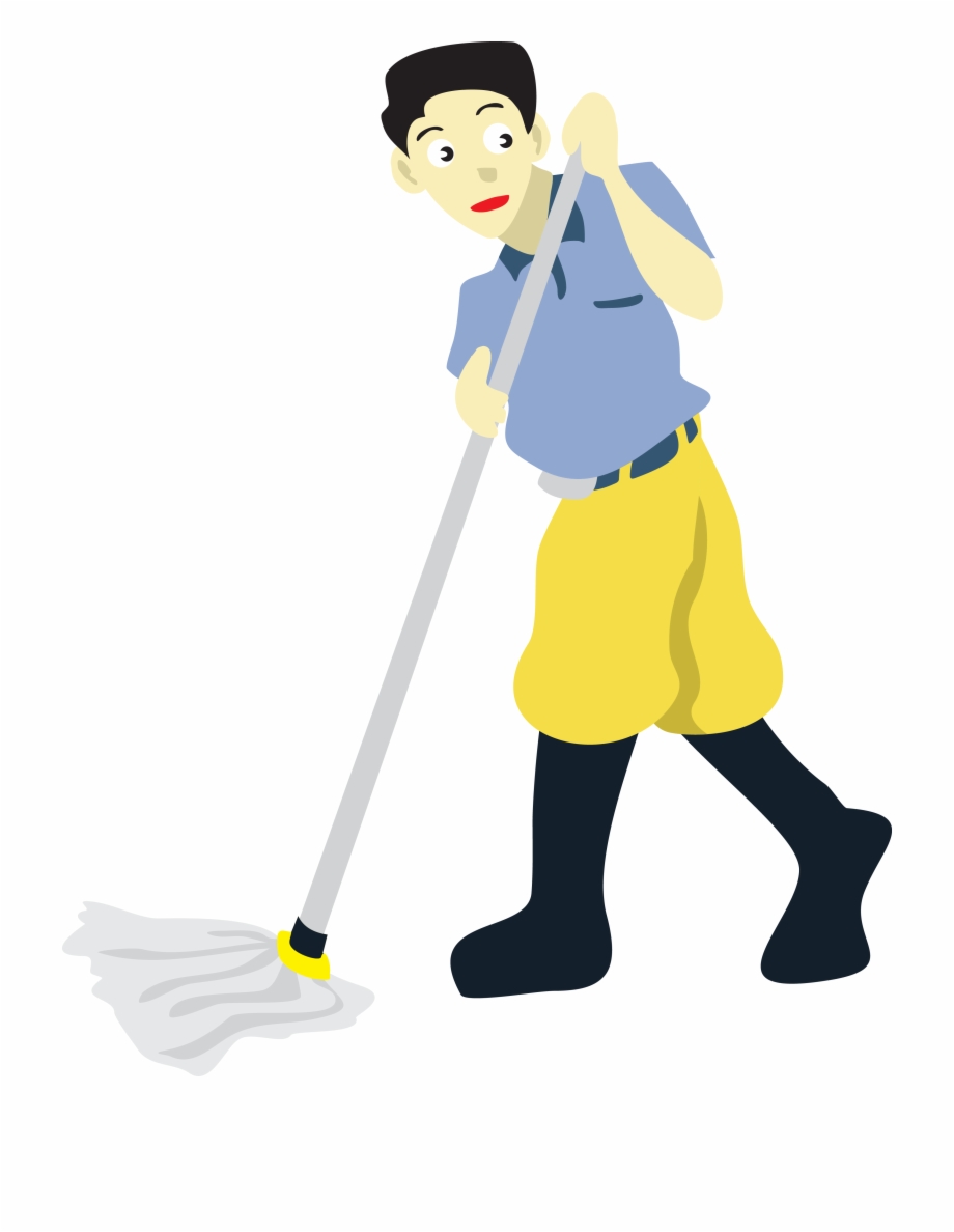 Floor Cleaning Mop Clip Art.