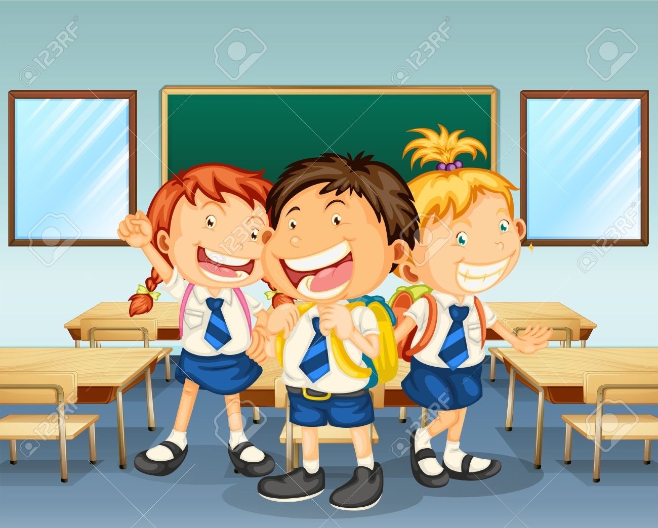 Children In Classroom Clipart.