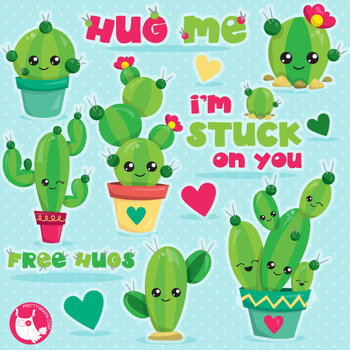 Cactus clipart commercial use, vector graphics, digital.