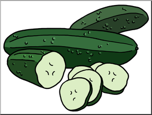 Clip Art: Cucumbers Color I abcteach.com.