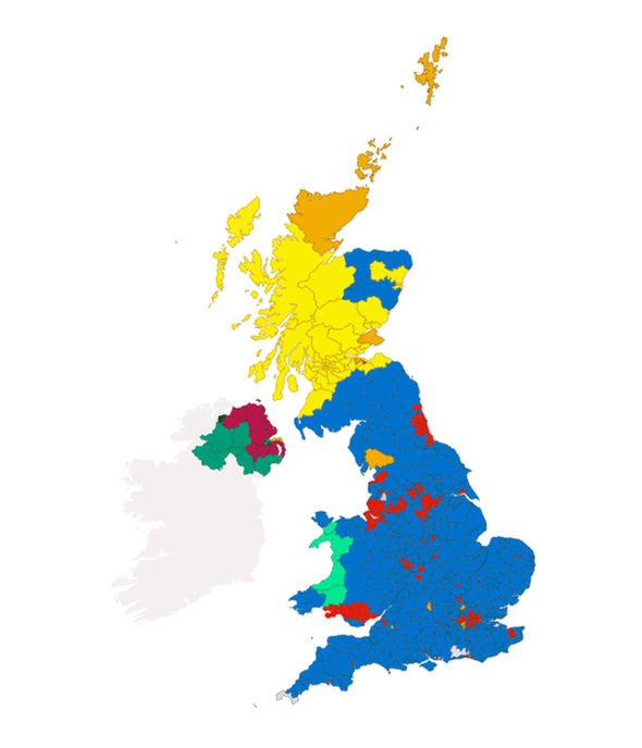 Election results map: How did YOUR constituency vote? Who is.