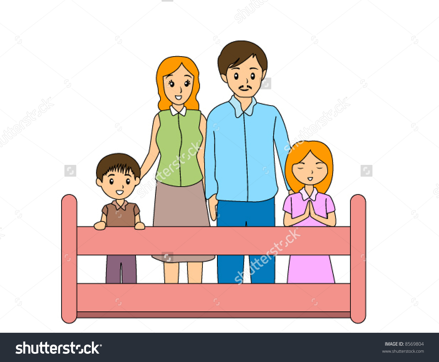 Family Church Vector Stock Vector 8569804.